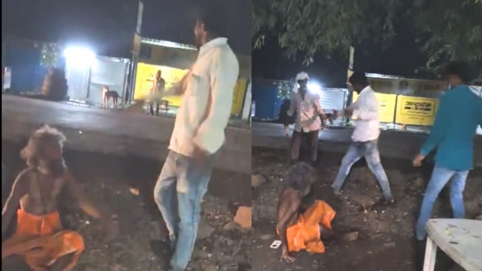 भगवे कपडे वस्त्र परिधान केलेल्या वृद्धाला अमानुष मारहाण, बीडमधला संतापजनक VIDEO