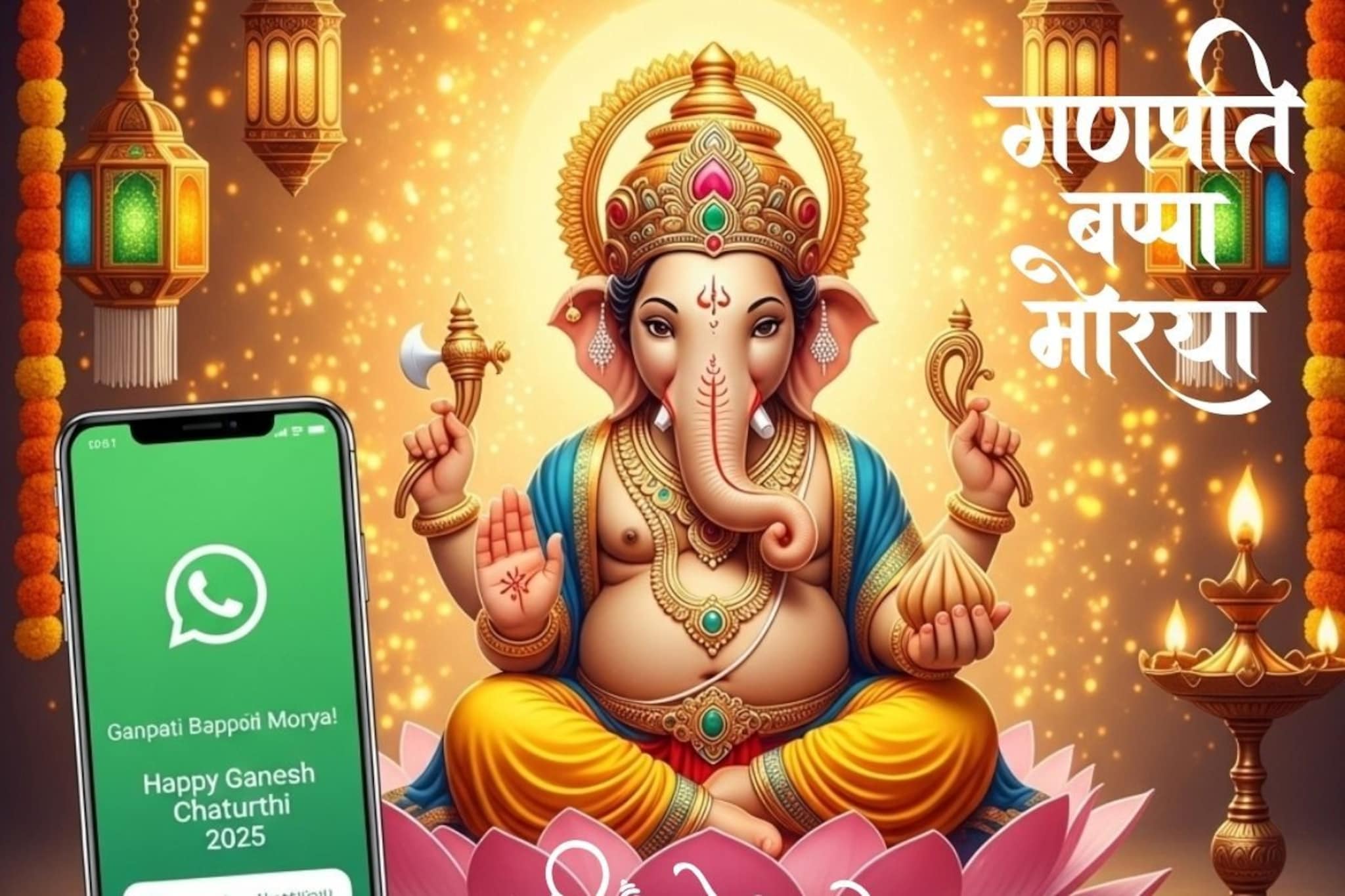 बाप्पाच्या वेलकमचं What's App Status ठेवायचंय? इथं कर HD PHOTOS डाऊनलोड