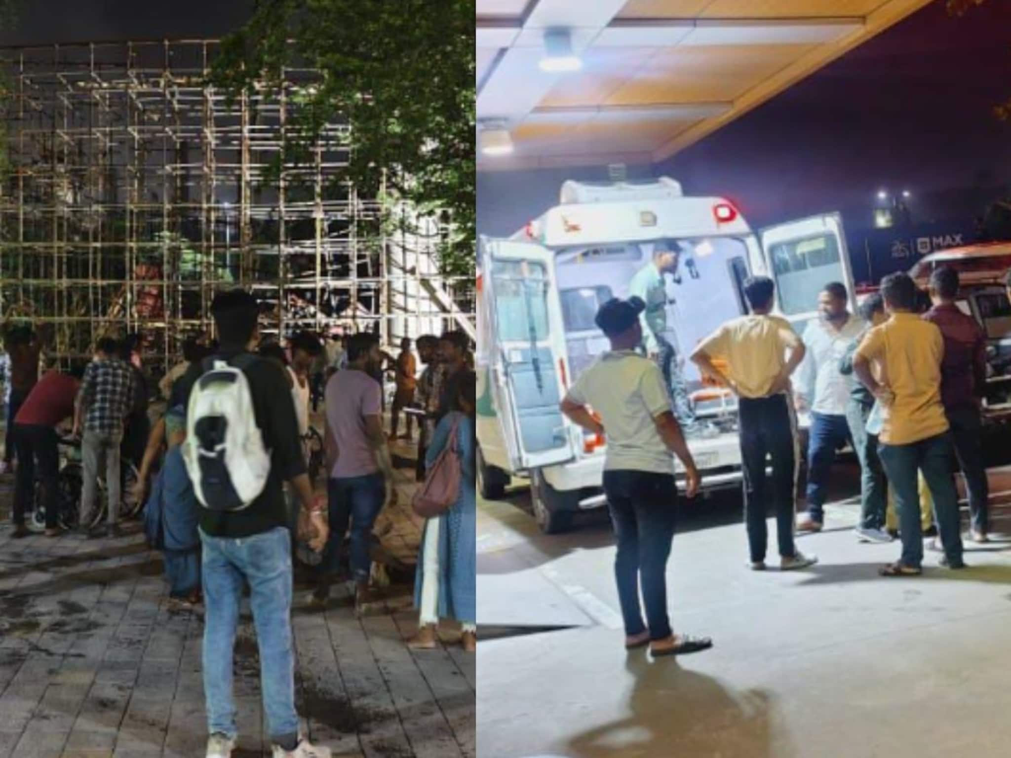 नागपूरच्या कोराडी मंदिर मार्गावर बांधकाम स्थळी अपघात, काही मजूर दबल्याची भीती