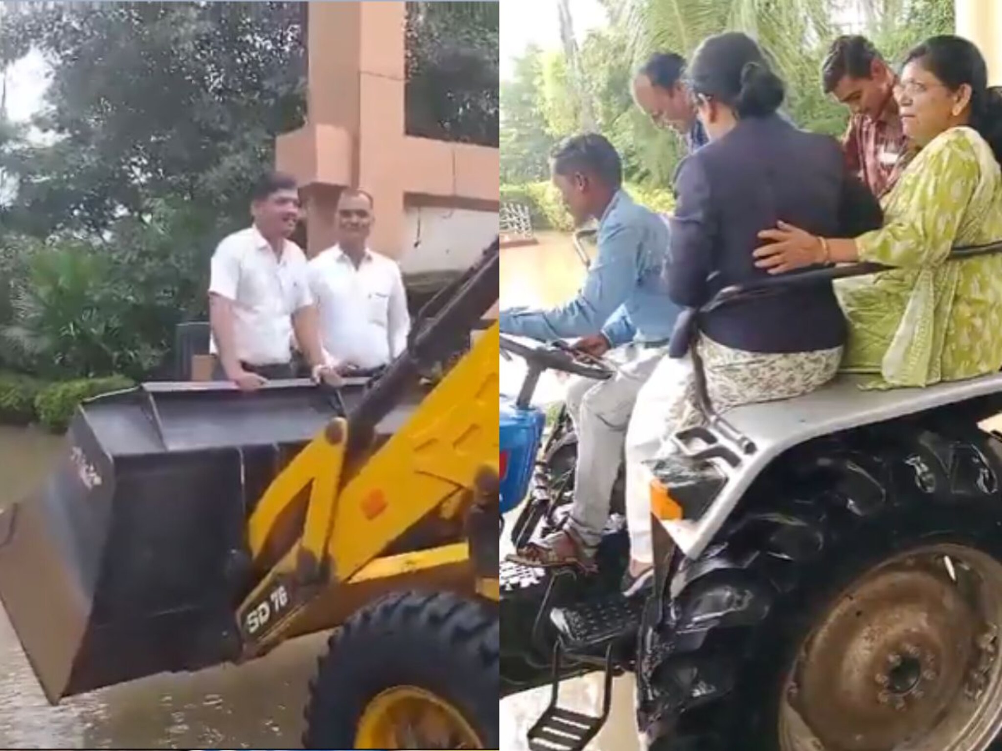 VIDEO : न्यायाधीशांची ट्रॅक्टर सवारी तर जेसीबी घेऊन वकिल कोर्टात,नांदेडमध्ये चाललंय काय?