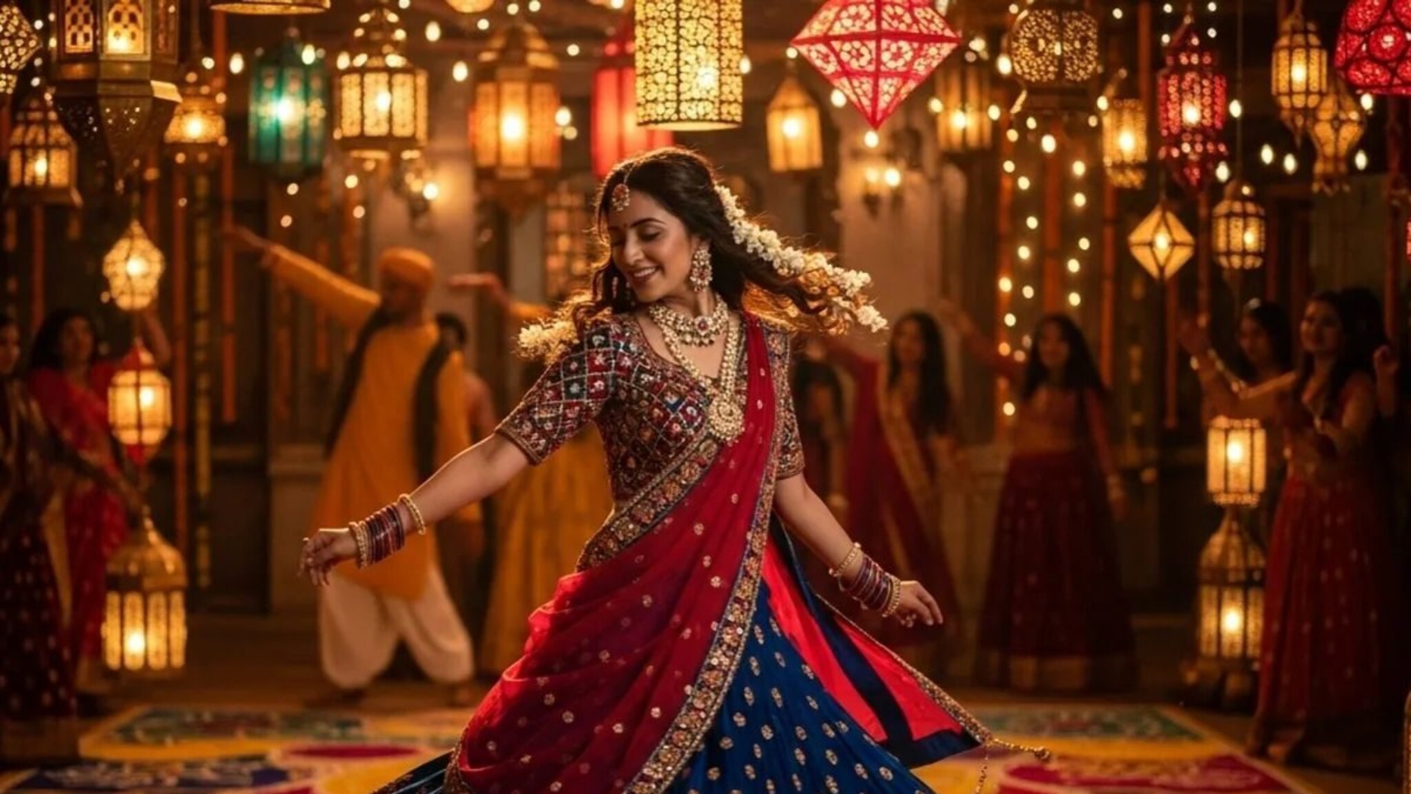 AI ने बनवा Navratri 2025 चे 10 डांडिया लूक! हे घ्या Prompt