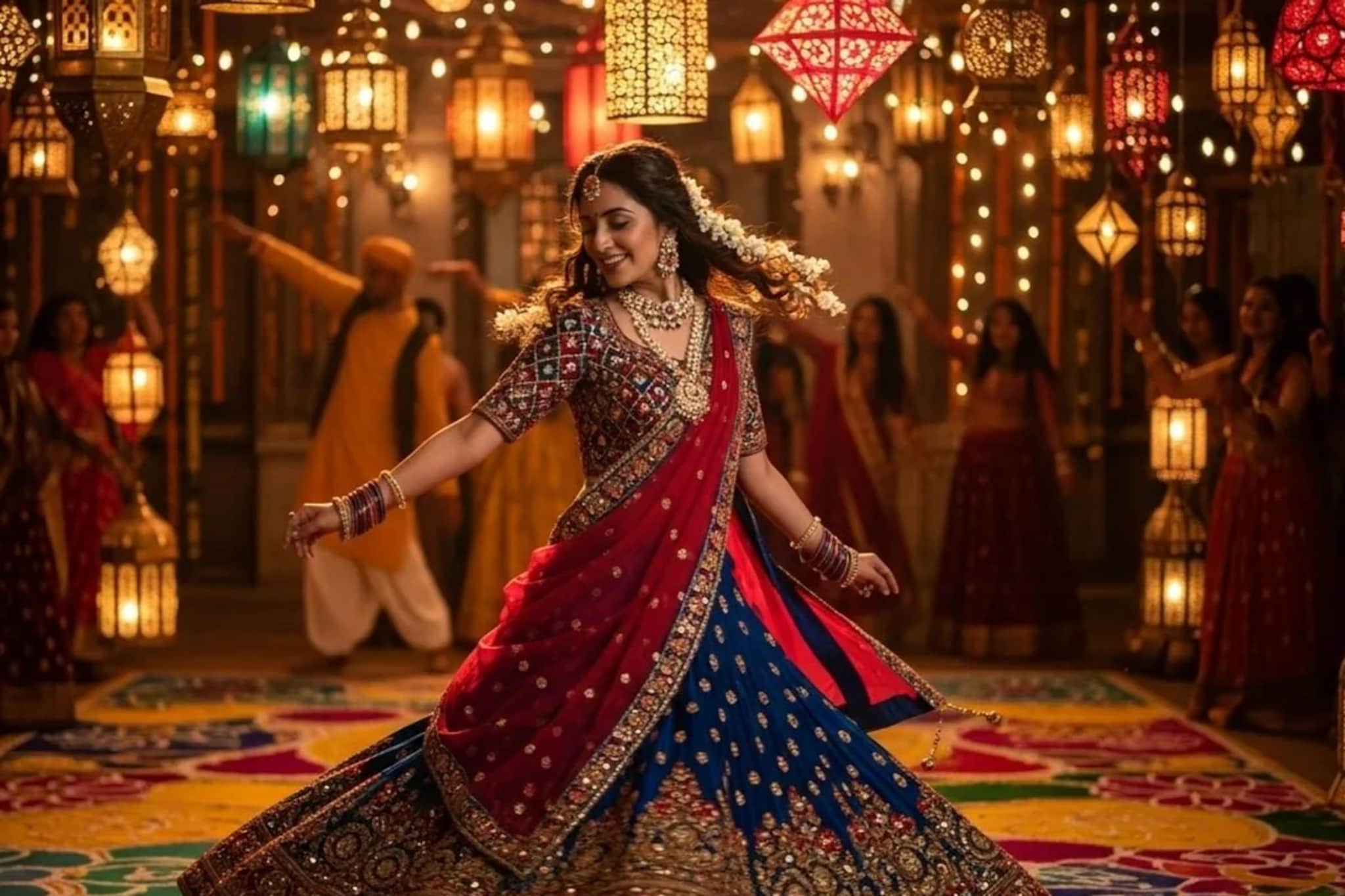 AI ने बनवा Navratri 2025 चे 10 डांडिया लूक! हे घ्या Prompt