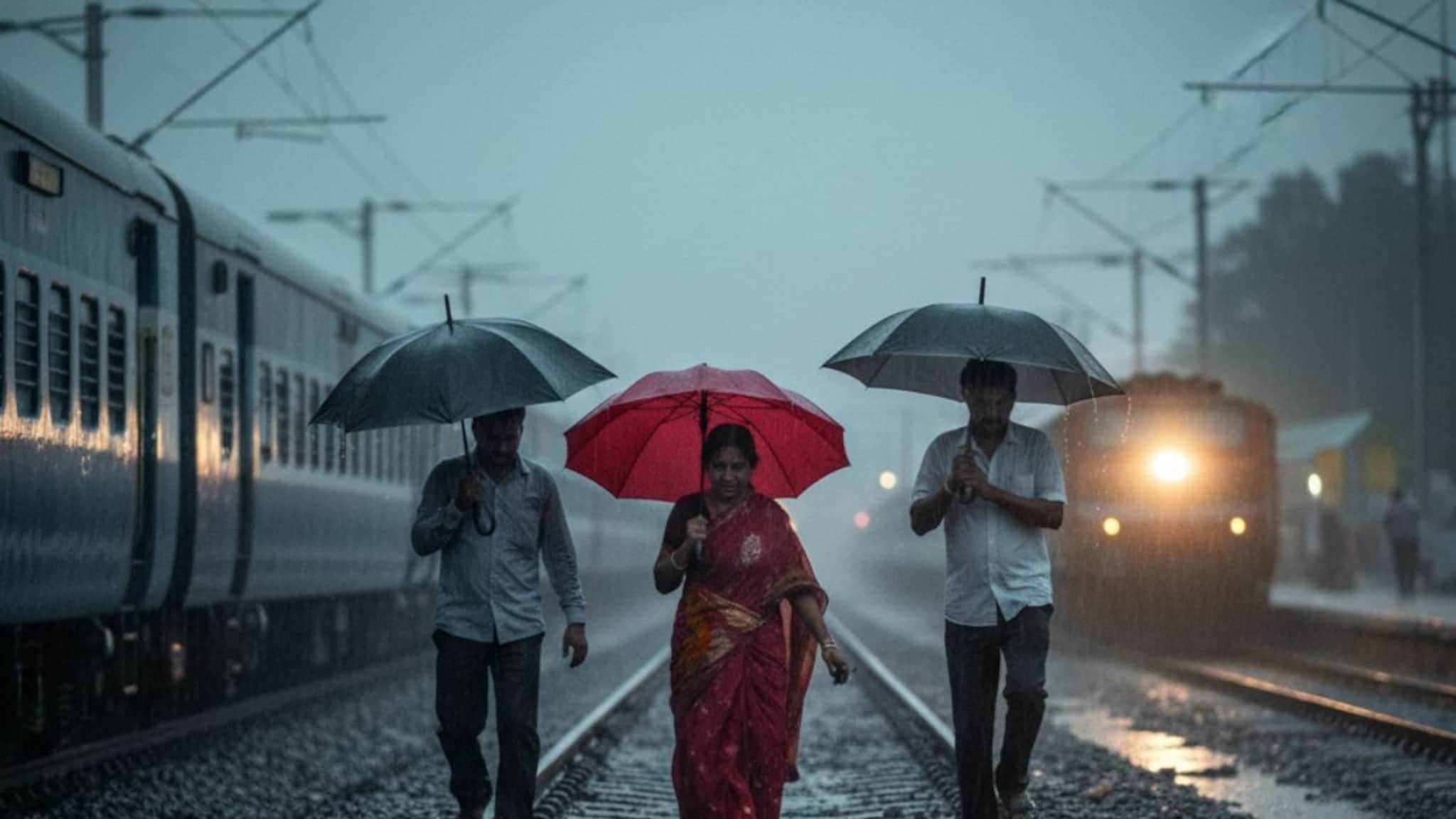 रेल्वे रुळ ओलांडताना तुम्ही ही हातात धरता का छत्री? मग सावधान, हे किती धोकादायक हे एकदा वाचाच