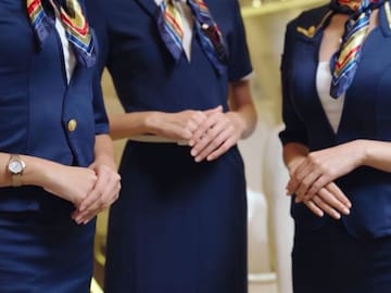 एअर हॉस्टेसचा ड्रेस घातल्यानंतर करता येत नाहीत 5 गोष्टी; फ्लाइट अटेंडंटचा खुलासा एअर हॉस्टेसचा ड्रेस घातल्यानंतर करता येत नाहीत 5 गोष्टी; फ्लाइट अटेंडंटचा खुलासा