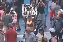 भारतीय नवरा हवाय! हातात बोर्ड घेऊन फिरतेय अमेरिकन तरुणी