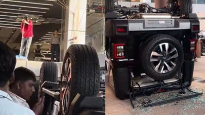 महिंद्रा थार रॉक्स अपघात