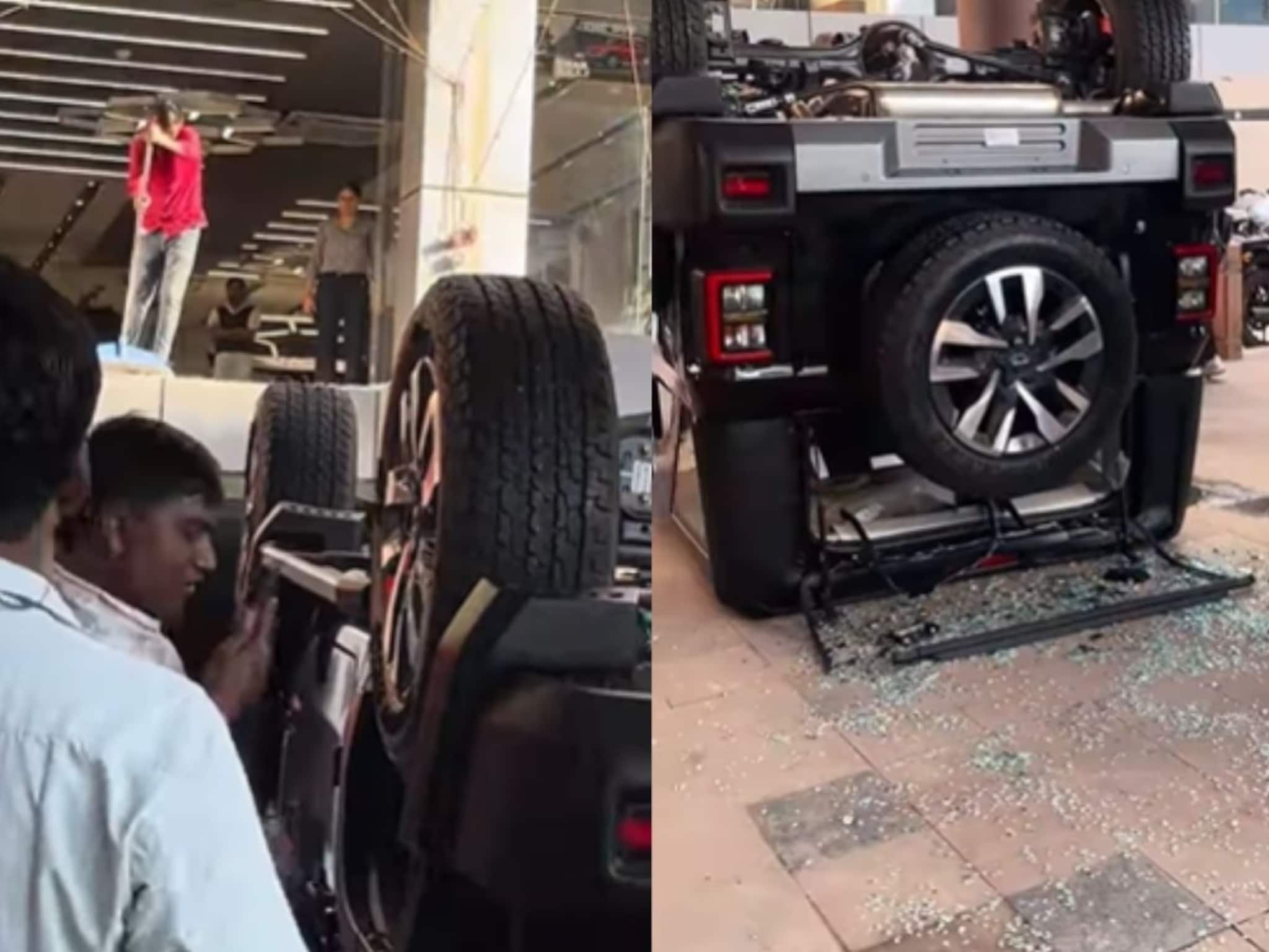 अरे देवा! चिरडायचा होता फक्त लिंबू, महिलेने 23 लाखांच्या कारचा केला चक्काचूर, घडलं काय?