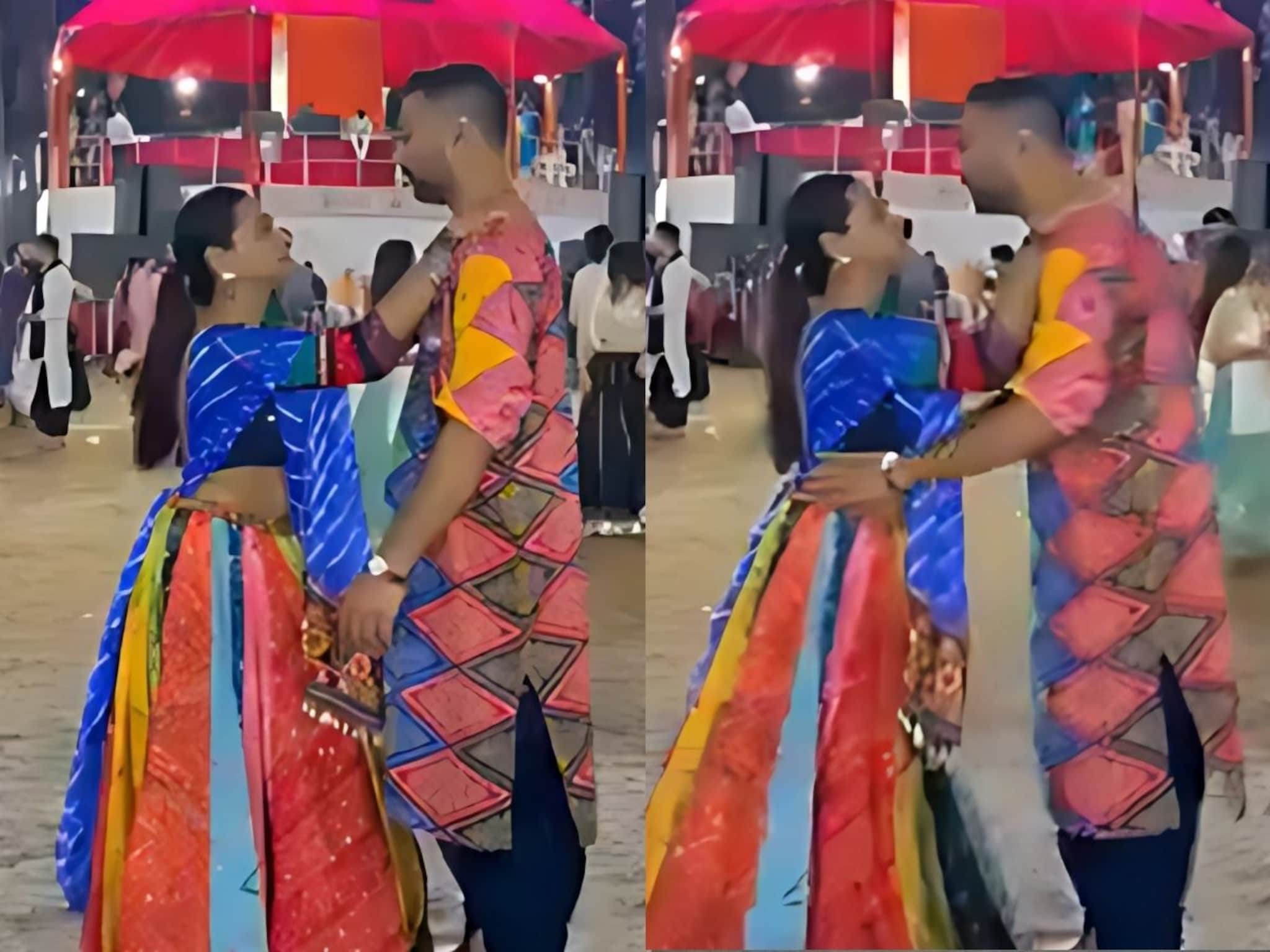 KISS आणि लिफ्ट! कपलचा गरबा पाहून सगळे हादरले, पोलिसात पोहोचलं प्रकरण, सोडावा लागला देश