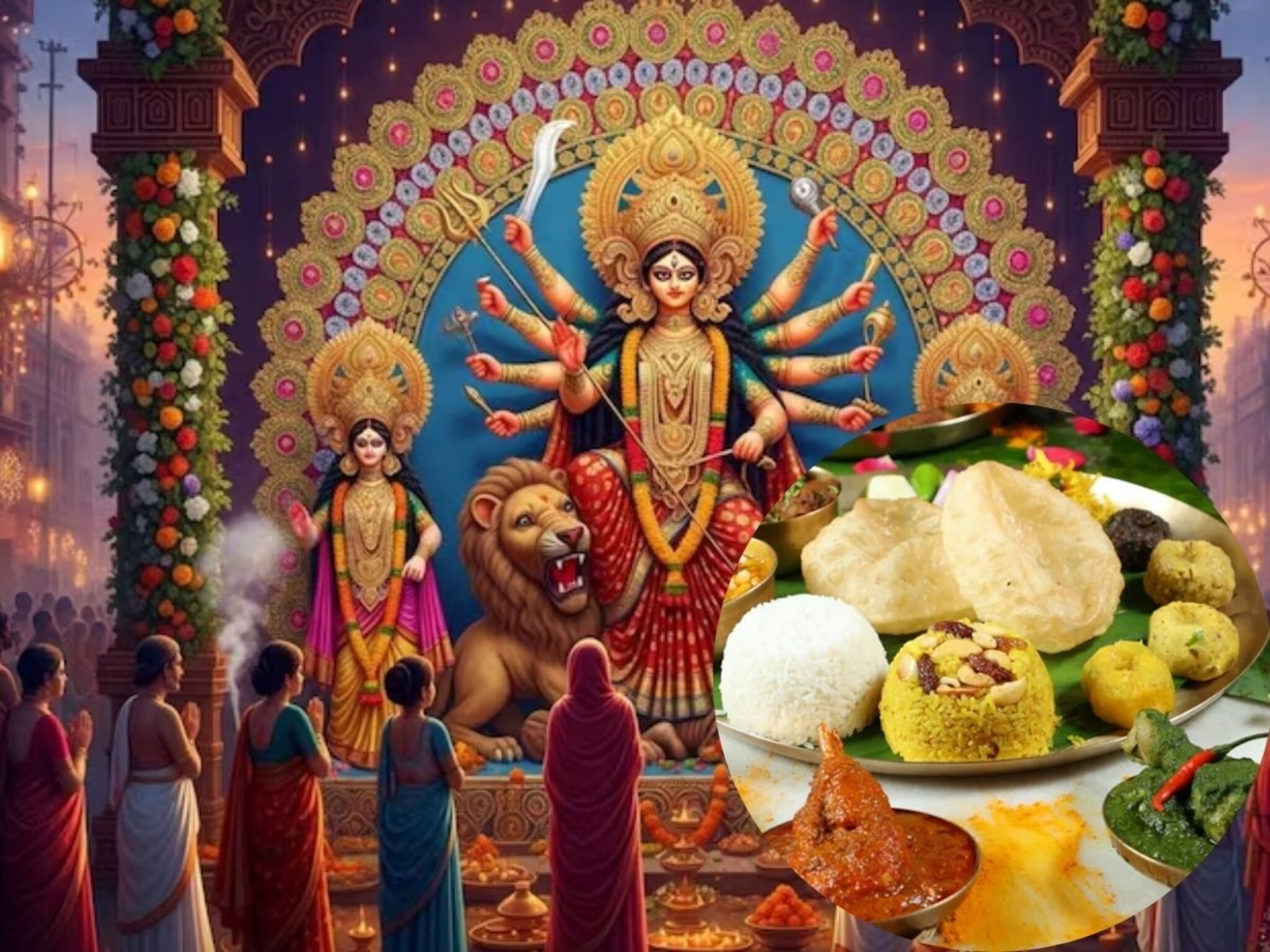Navratri Durga Puja : नवरात्रीत करत नाहीत मांसाहार पण दुर्गापूजेला आवर्जून नॉनव्हेज खातात, का?