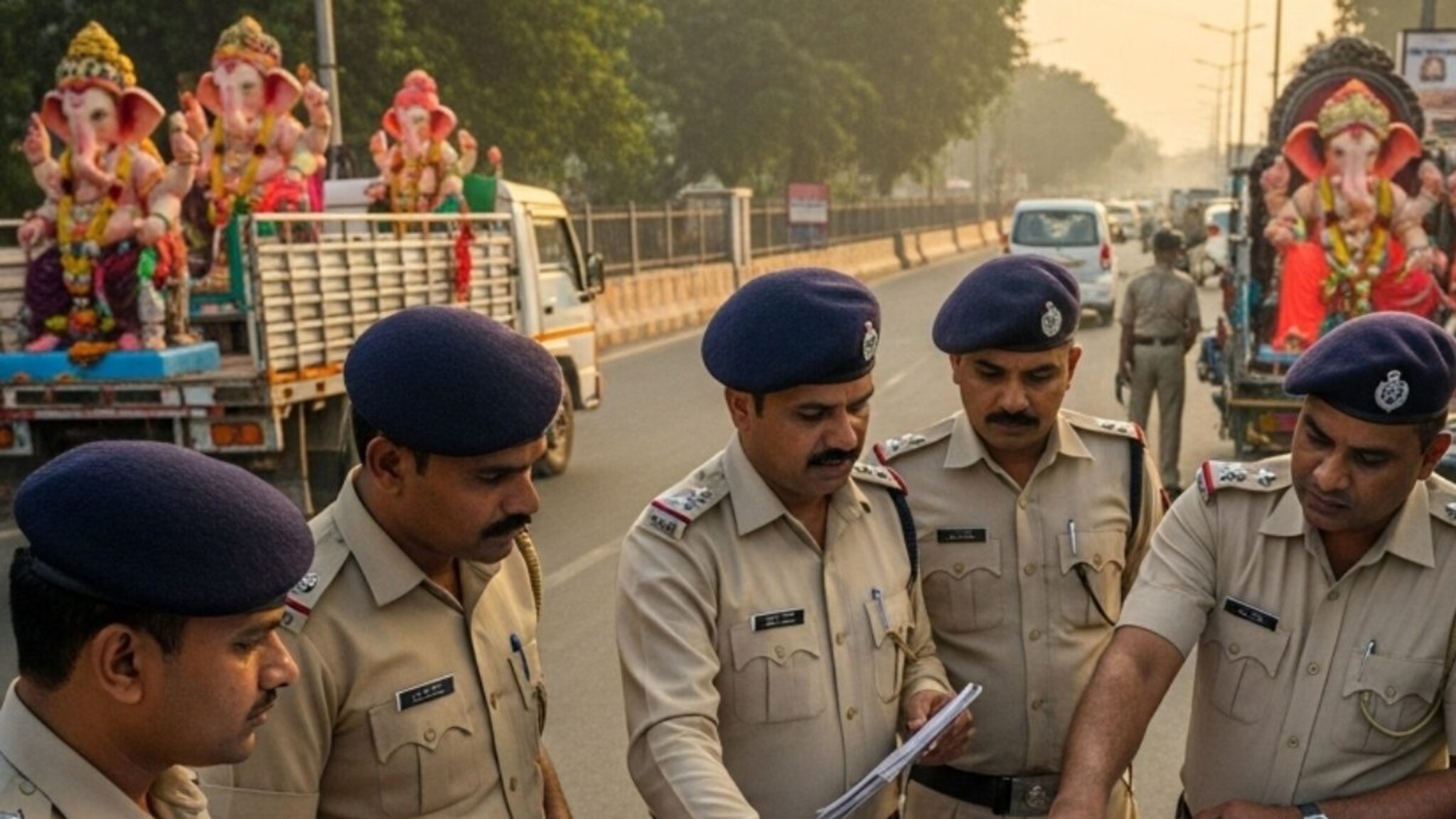 विसर्जन मार्गावर फक्त 'बाप्पां'ची वाहने! कोल्हापूर पोलिसांचा वाहतूक 'रोड मॅप'...