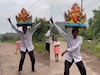 डोक्यावर बाप्पाची मूर्ती घेऊन नाचतो 'हा' मामा! VIRAL VIDEO पाहून तुम्हीही...