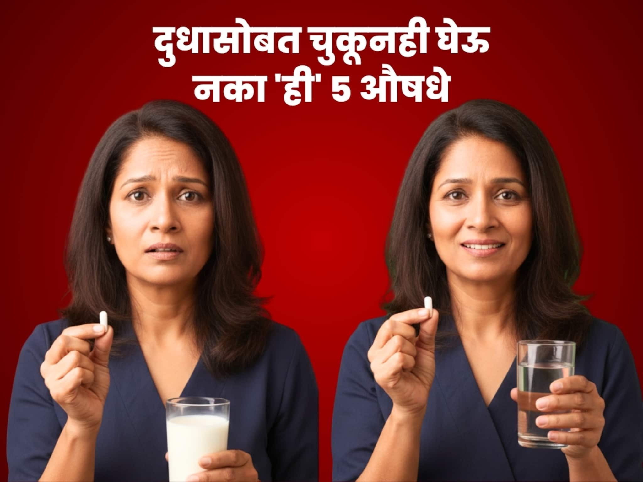 मोठी चूक करताय! दुधासोबत चुकूनही घेऊ नका 'ही' 5 औषधे, नाहीतर... डाॅक्टरांनी दिला गंभीर इशारा
