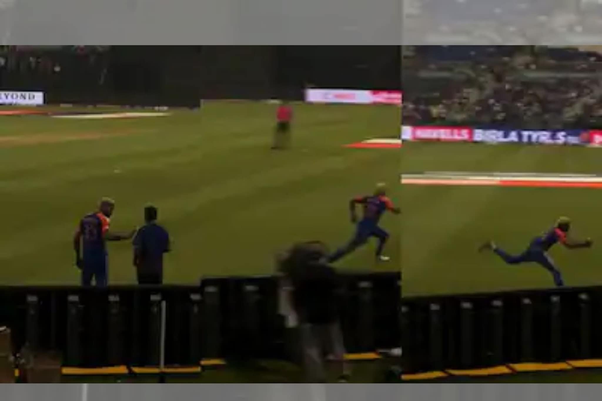 Boundary Lineवर गप्पा मारत होता, अचानक बॉल समोर आला; त्यानंतर शॉकिंग घडले, Video