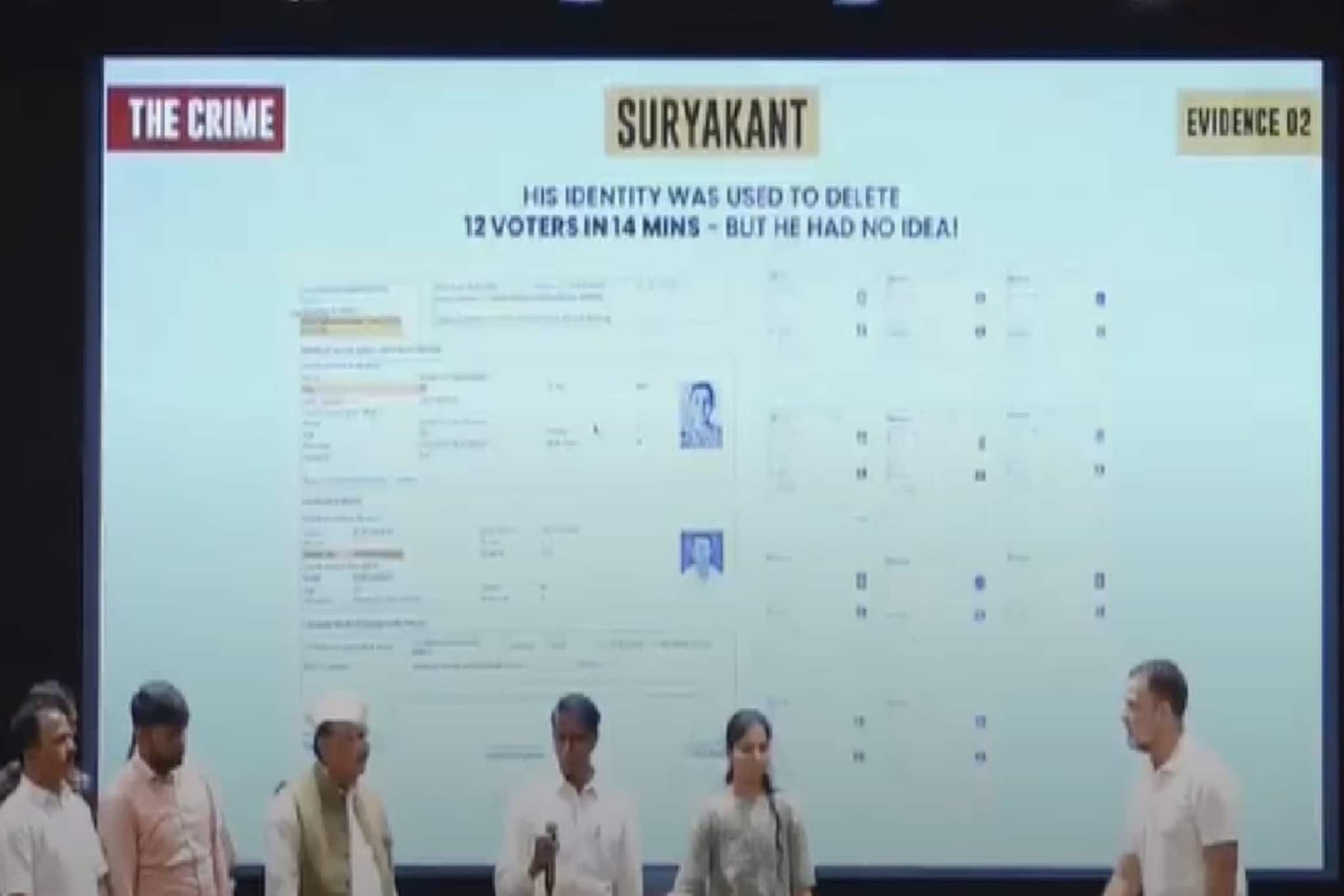 राहुल गांधींचा धमाका, वोट चोरी प्रकरणी मतदारांनाच समोर आणलं, निवडणूक आयुक्त