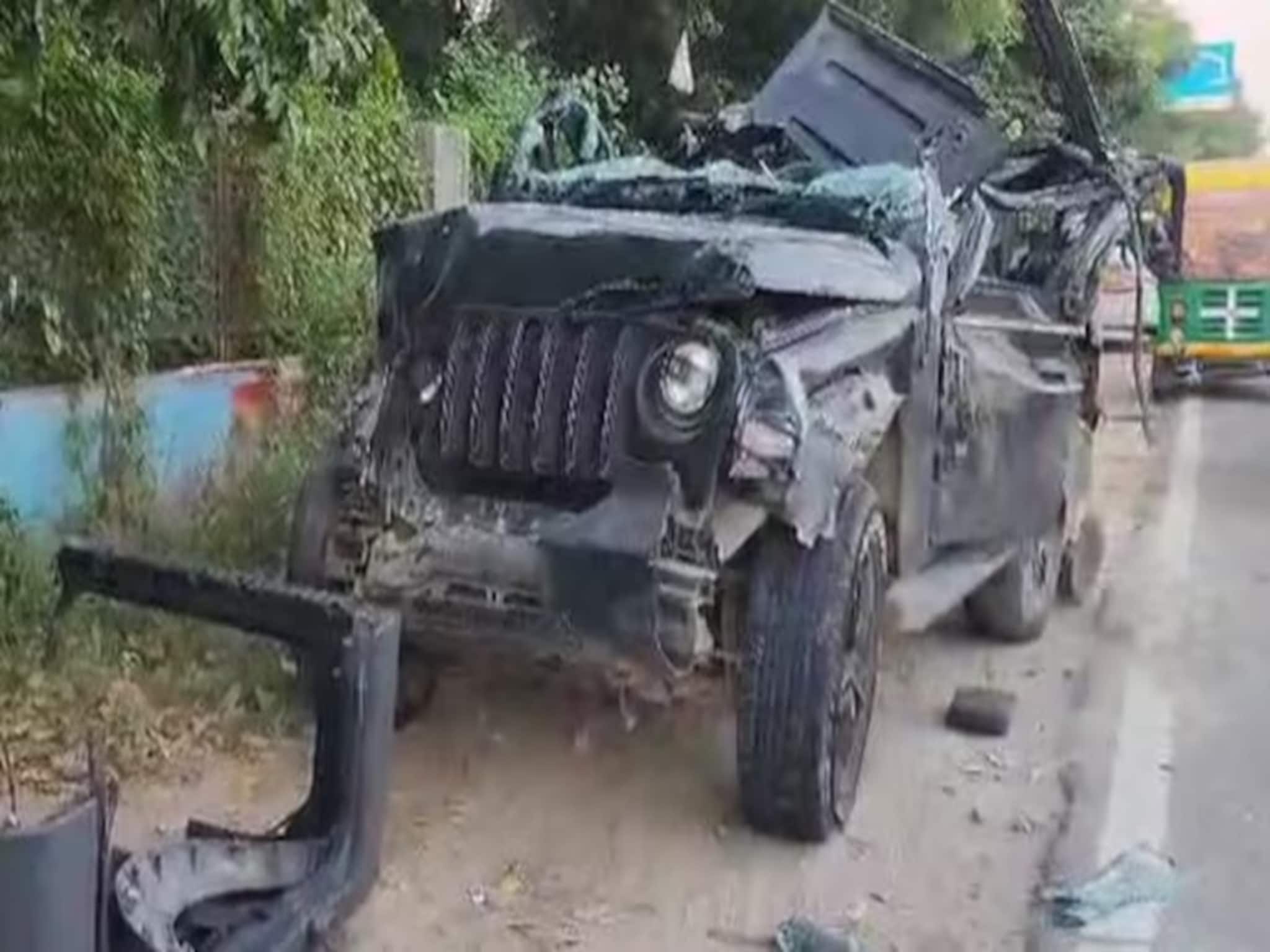 120 च्या स्पीडने थार आली अन्...5 जणांचा जागीच मृत्यू, घटनास्थळावरचा पहिला VIDEO