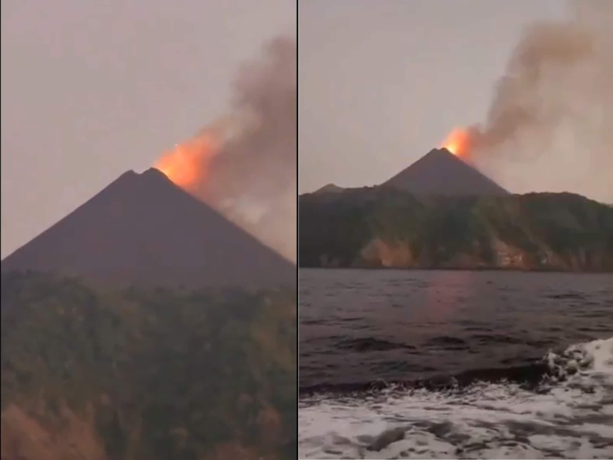 भारताचा एकमेव सक्रिय ज्वालामुखी पुन्हा जागृत, अंदमानच्या बेरन आयलंडवर दोनदा Volcano स्फोट; Video