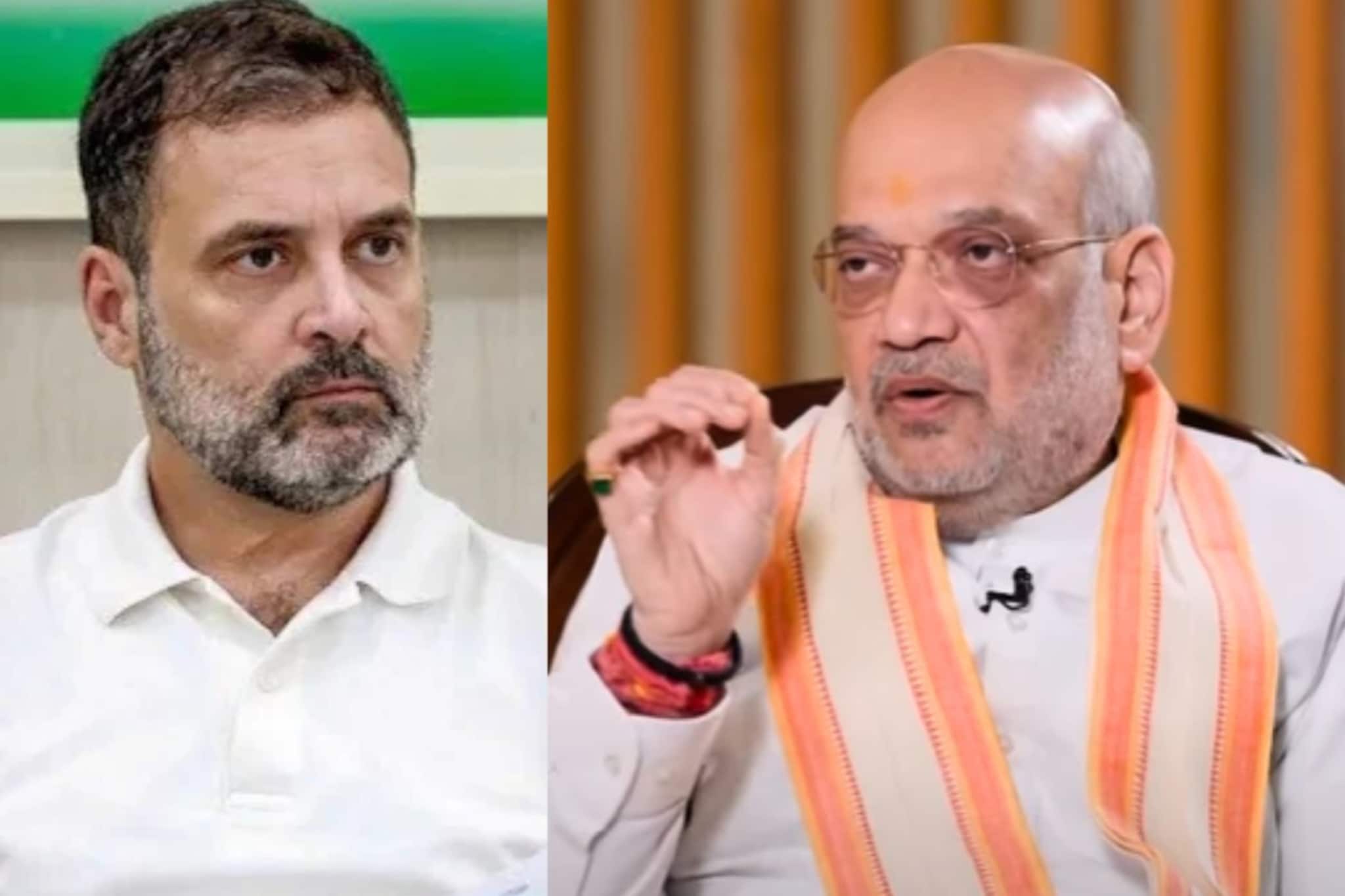 ...म्हणून काँग्रेसला लोकांनी रस्त्यावर आणलं', शाहांचा गांधींवर जोरदार पलटवार