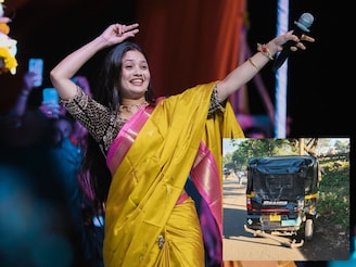 गौतमी पाटीलच्या कारने रिक्षाला उडवलं, पुण्यातील अपघाताचे PHOTOS समोर