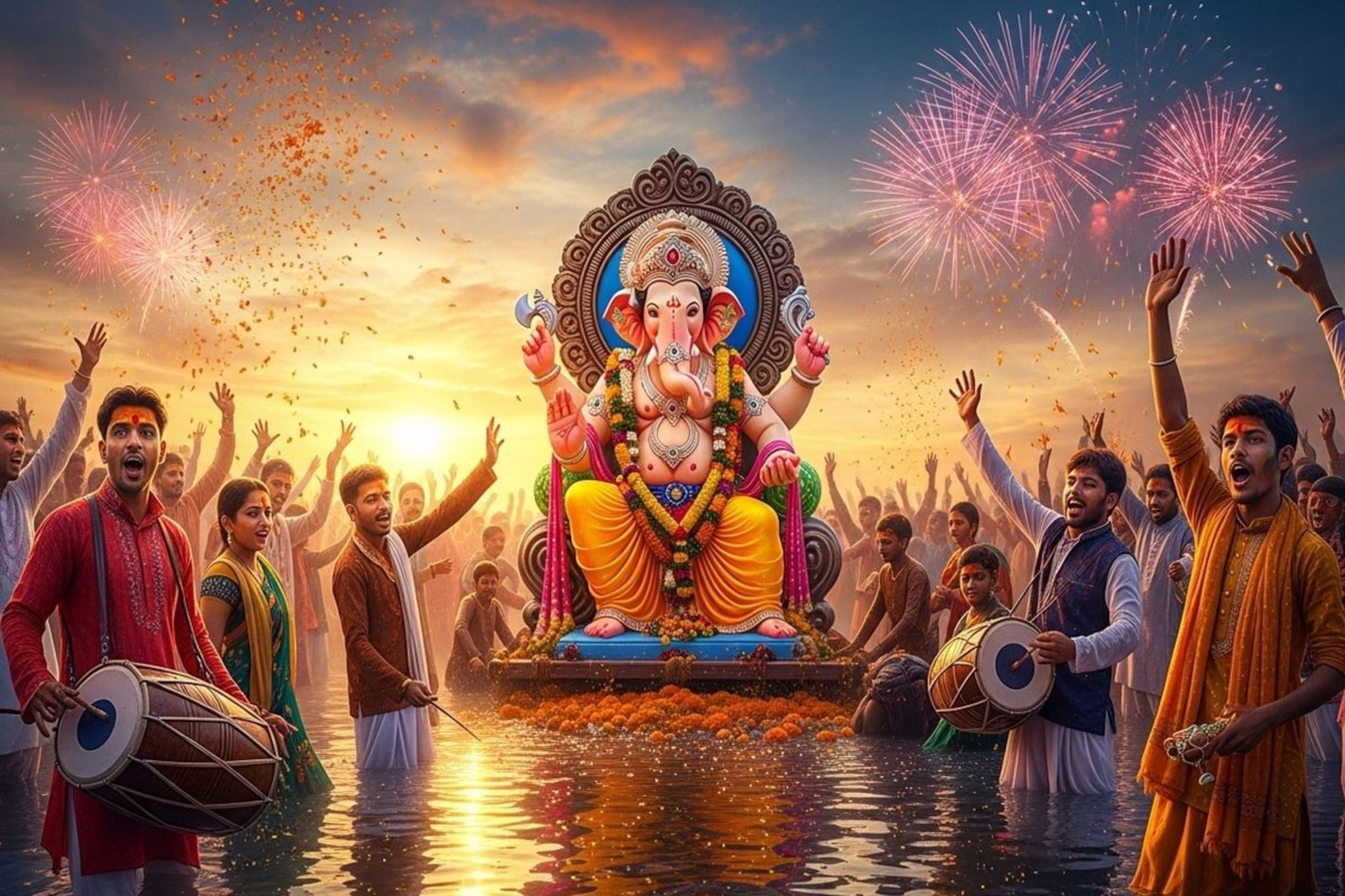 सकाळ, दुपार, संध्याकाळ! विसर्जनासाठी गणेश मूर्ती जागेवरून हलवण्याचा शुभ मुहूर्त