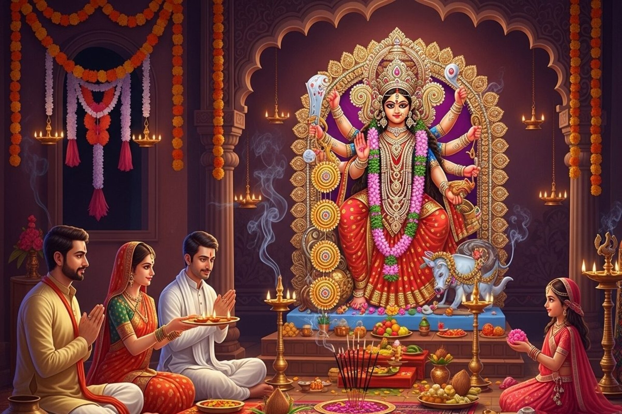 नवरात्रातील महाअष्टमी आज! कन्या पूजेचा अभिजित मुहूर्त, पूजा-विधी जाणून घ्या