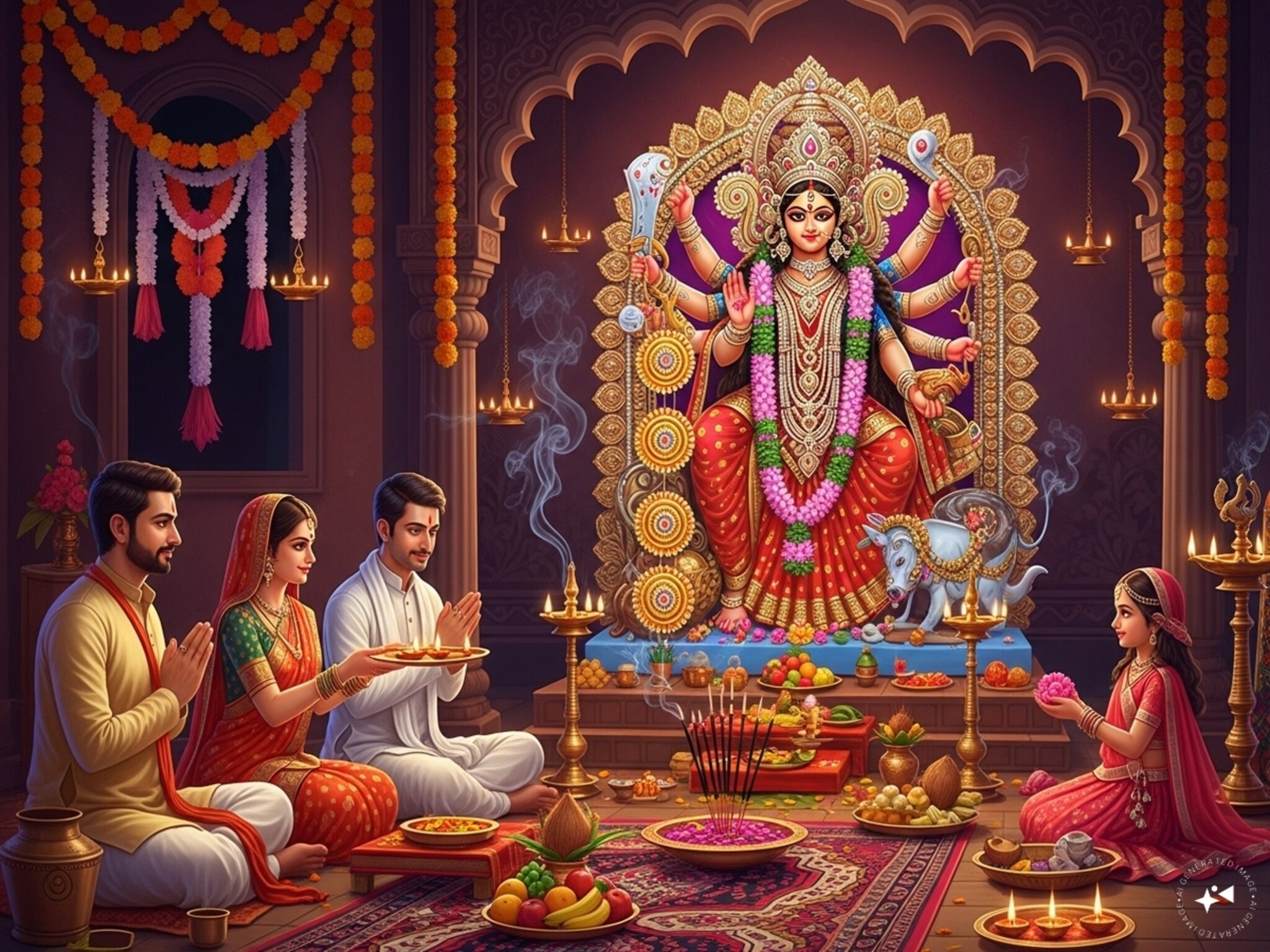 Navratri Ashtami 2025: नवरात्रातील महाअष्टमी आज! कन्या पूजेचा अभिजित मुहूर्त, पूजा-विधी जाणून घ्या
