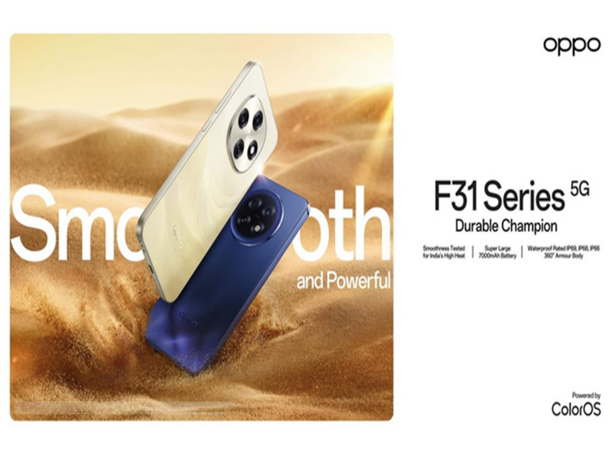 भारतातील सर्वात टिकाऊ स्मार्टफोन? OPPO F31 Series 5G विक्रीसाठी उपलब्ध