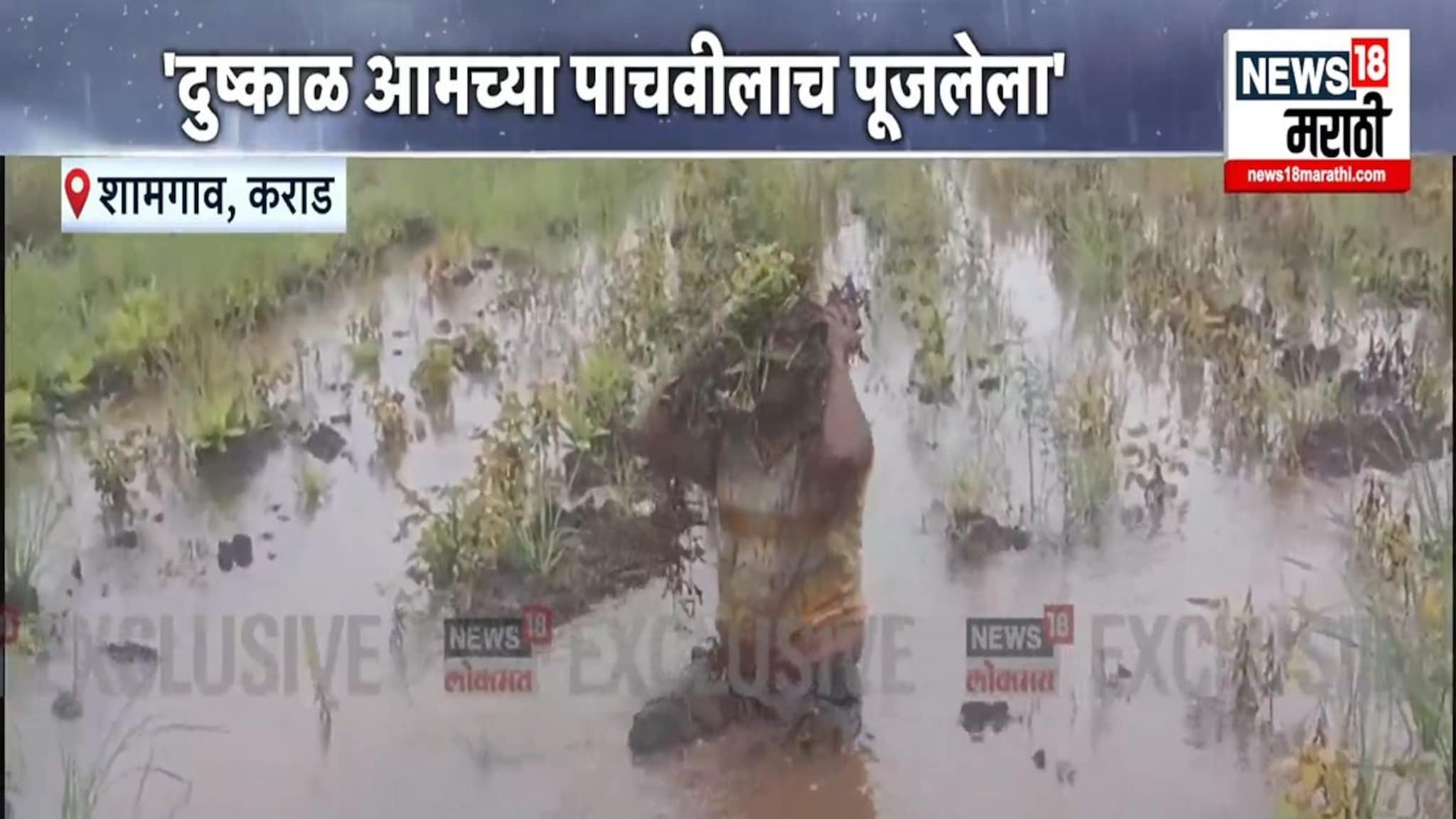 मुख्यमंत्री साहेब आमच्या पाचविलाच दुष्काळ ... उन्हाळ्यात प्यायला पाणी न्हाई अन्  पावसाळ्यात... तुटलेला शेतकऱ्याचा हृदयस्पर्शी व्हिडिओ