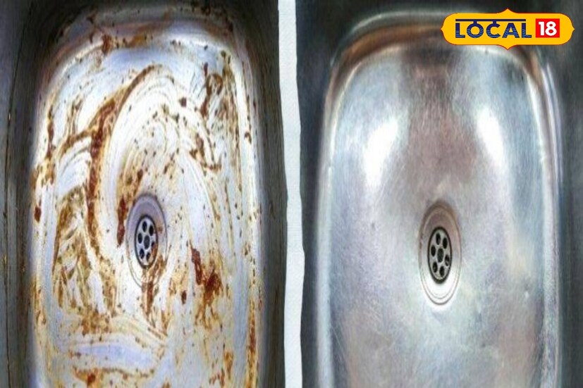 स्टीलच्या सिंकला चमकवण्यासाठी बेकिंग सोडा, लिंबू आणि व्हिनेगरचा वापर केला जाऊ शकतो. प्रथम सिंकवर सोडा शिंपडा, स्पंजने घासून घ्या आणि पाण्याने स्वच्छ धुवा. नंतर लिंबाच्या तुकड्याने घासून घ्या आणि शेवटी, व्हिनेगर कापडाने पुसा. सोड्यात लिंबू आणि व्हिनेगर मिसळू नये याची काळजी घ्या, कारण यामुळे परिणामकारकता कमी होईल.