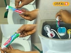 टूथपेस्टने बाथरूम क्लीन ठेवण्याची भन्नाट युक्ती, प्रत्येक फ्लशमध्ये टॉयलेट होईल
