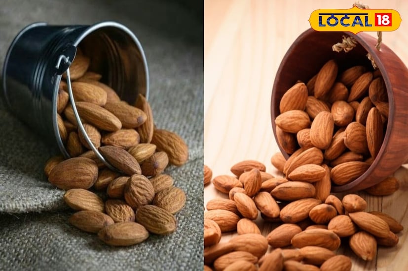 रंग आणि चमक : असली बदामाचा रंग हलका तपकिरी आणि चमकदार असतो, तर नकली बदाम अधिक गडद आणि मातकट दिसतो. जर बदामाचा रंग खूप जास्त डार्क वाटला, तर तो अस्सल नाही असे समजावे.