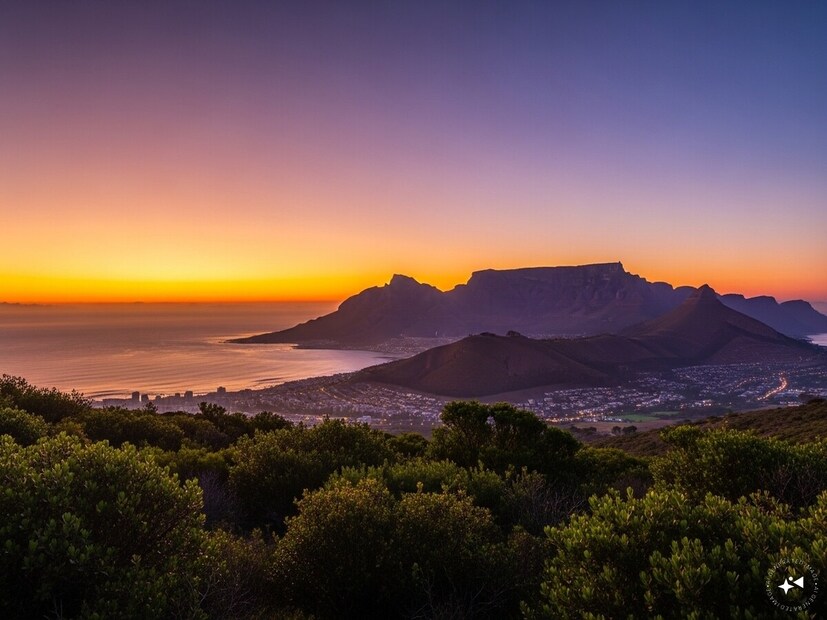 सिग्नल हिल, केपटाऊन, दक्षिण आफ्रिका : येथून टेबल माउंटन आणि अटलांटिक महासागराचे विहंगम दृश्य उत्तम प्रकारे दिसते. सूर्य समुद्रात मावळताच, पर्वतांच्या सावल्या जांभळ्या होतात. संध्याकाळचा थंड वारा आणि चमकणारे आकाश हे ठिकाण संस्मरणीय बनवते.
