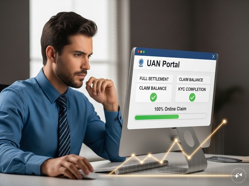 UAN पोर्टलद्वारे ऑनलाइन फुल सेटलमेंट - UAN अॅक्टिव्ह असल्यास आणि KYC पूर्ण असल्यास, 100% ऑनलाइन क्लेम करून संपूर्ण बॅलेन्स रक्कम काढता येते. UAN पोर्टलद्वारे ऑनलाइन फुल सेटलमेंट - UAN अॅक्टिव्ह असल्यास आणि KYC पूर्ण असल्यास, 100% ऑनलाइन क्लेम करून संपूर्ण बॅलेन्स रक्कम काढता येते.