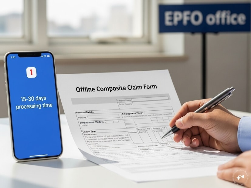 ऑफलाइन कंपोझिट क्लेम फॉर्म - तुम्हाला ऑनलाइन प्रवेश नसेल, तर कंपोझिट क्लेम फॉर्म भरा आणि तुमच्या नियोक्त्याने प्रमाणित केल्यानंतर तो जवळच्या ईपीएफओ कार्यालयात सबमिट करा. प्रोसेसमध्ये 15 ते 30 दिवस लागू शकतात.