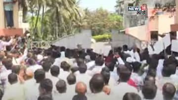 मुन्ना विरुद्ध बंटी वाद पेटला,आंदोलक-पोलीस भिडले, गोकुळवरील मोर्चात तुफान राडा मुन्ना विरुद्ध बंटी वाद पेटला,आंदोलक-पोलीस भिडले, गोकुळवरील मोर्चात तुफान राडा