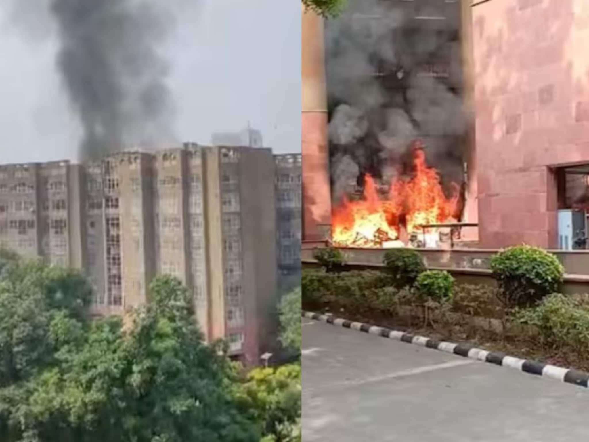 Delhi Fire: खासदार राहत असलेल्या दिल्लीतील 'ब्रह्मपुत्रा' इमारतीला भीषण आग