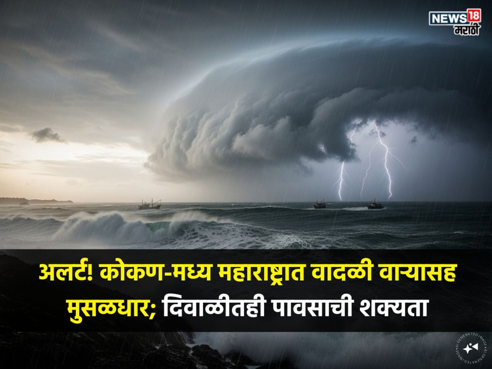 अरबी समुद्रात वादळाची भीती! दक्षिणेकडील वाऱ्यांमुळे महाराष्ट्रात हवामानात बदल
