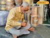 सोलापुरात आजही हाताने कोरलं जातं भांड्यावर नाव, कशी आहे पद्धत?