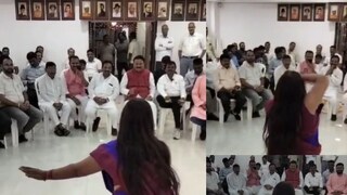 अजितदादांच्या राष्ट्रवादीच्या कार्यालयात लावणीचे ठुमके