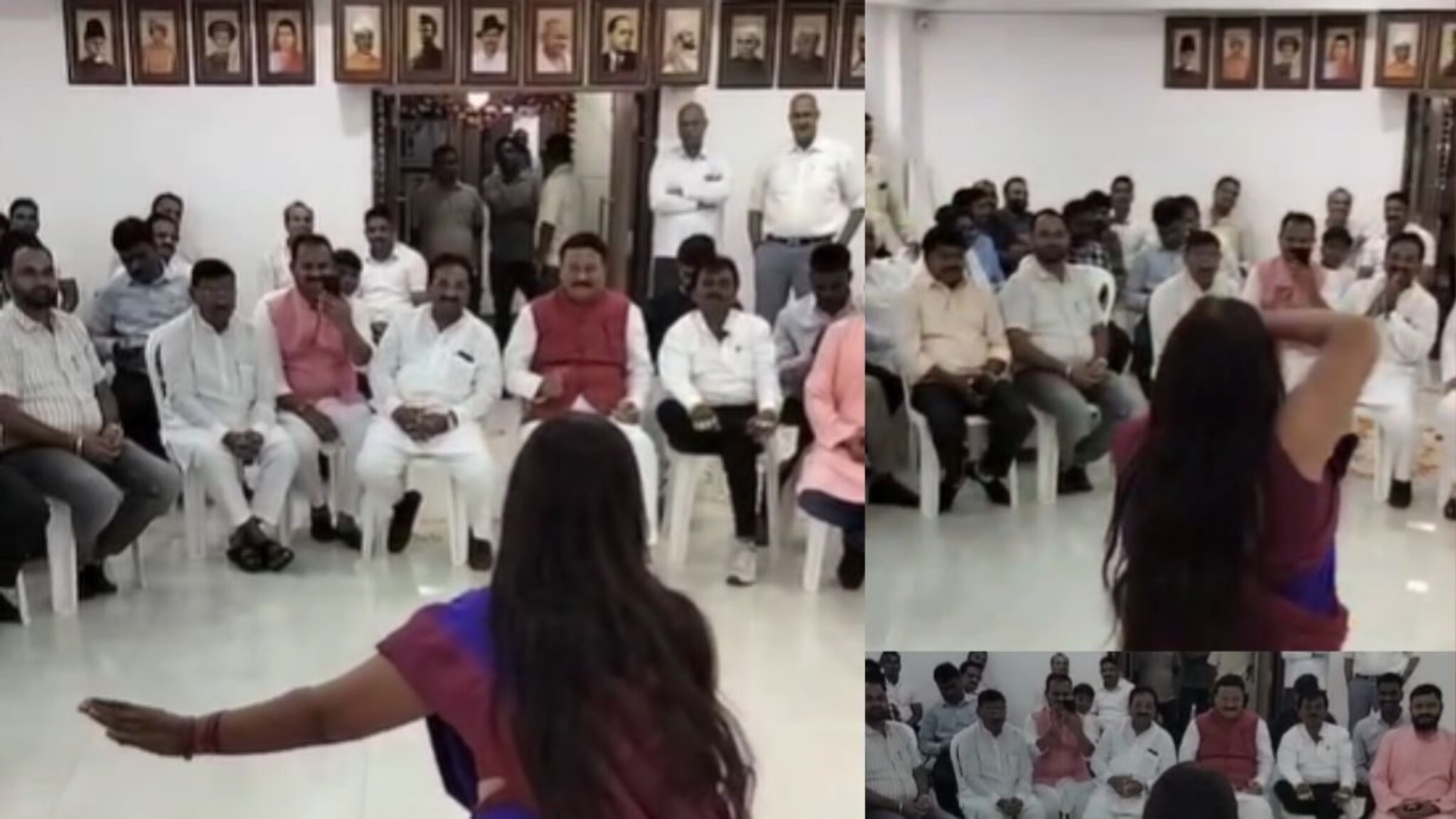 अजितदादांच्या राष्ट्रवादीच्या कार्यालयात लावणीचे ठुमके, Video ने धुमाकूळ घातला