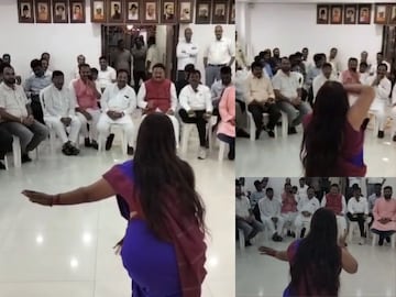 अजितदादांच्या राष्ट्रवादीच्या कार्यालयात लावणीचे ठुमके