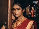 दसऱ्याला रिंकूचा मराठमोळा साज, ब्लाऊजवरची नक्षी ठरली खास, PHOTO