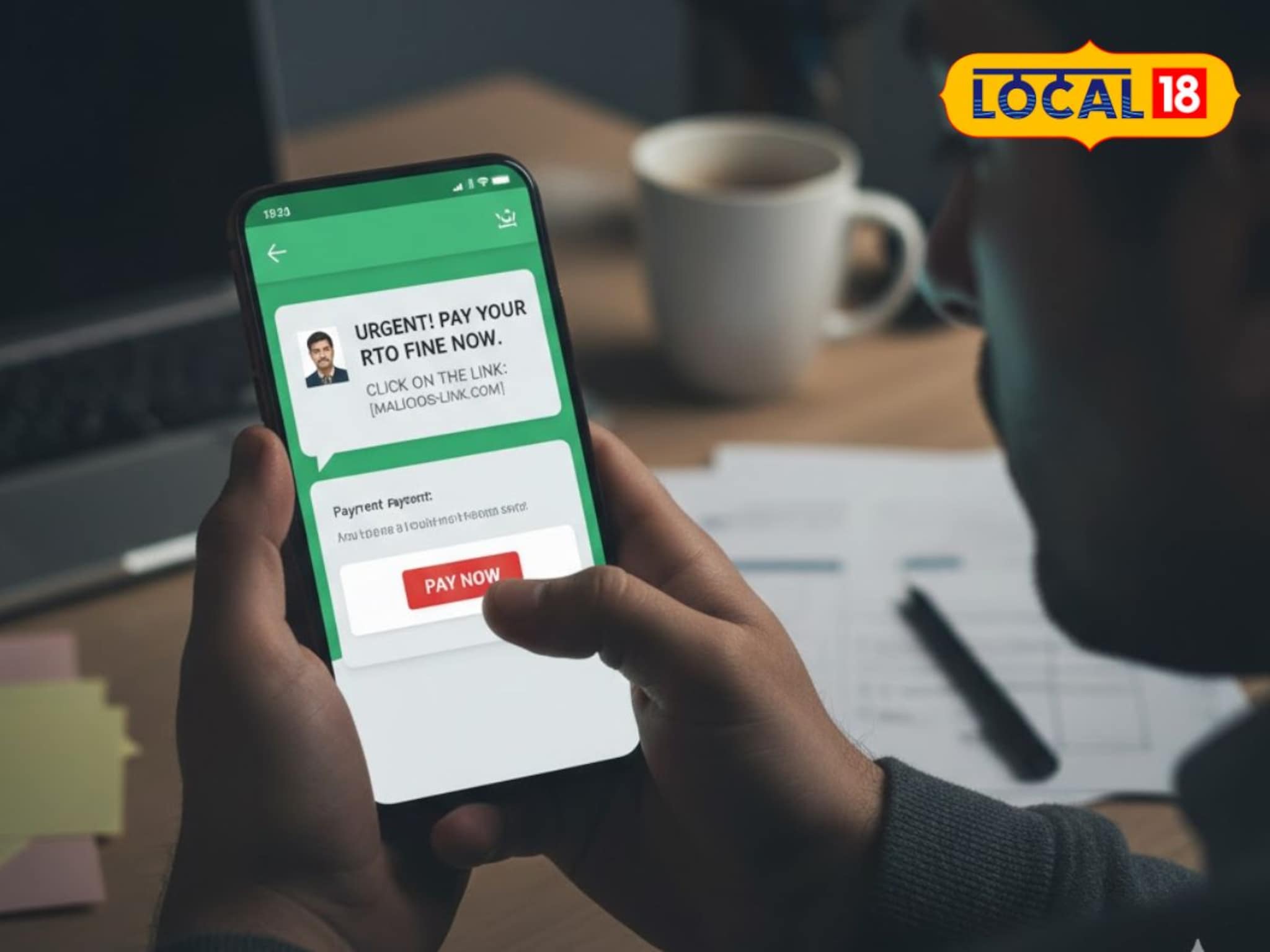 RTOचा मेसेज पडला महागात! व्हॉट्सअ‍ॅपवरील एका क्लिकने व्यक्तीला 3.2 लाखांना गंडा