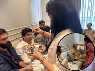उर्वशी आणि आदित्य ठाकरेंचा ‘भाऊबीज मोमेंट’; लाडू, प्रेम आणि परंपरेचा गोड संगम