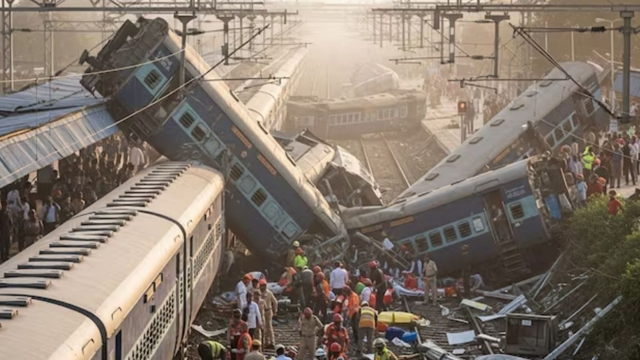 Indian Railway Accident : स्टेशनवर उभी ट्रेन, प्रवासी चढत-उतरत होते; मागून येणारी रेल्वे तुकडे तुकडे करत गेली