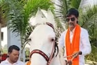 Manoj Jarange: डोळ्याला गॉगल, घोड्यावर स्वार, जरांगे पाटलांचा मराठवाडी स्वॅग