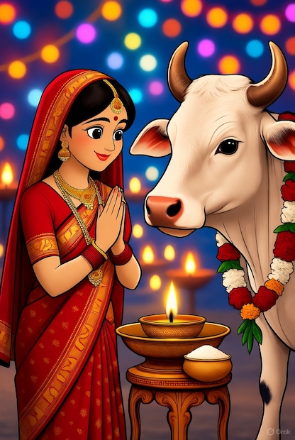 उडदाचे वडे, भात व गोडधोडाचे पदार्थ करून ते गायीला खाऊ घालतात. तर काही ठिकाणी गायीला पुरणाचा नैवेद्य दाखवला जातो. या दिवशी दूध, दुधाचे पदार्थ, तळलेले आणि तव्यावर बनवलेले पदार्थ खात नाहीत, अशी मान्यता आहे.बाजरीची भाकरी आणि गवारीच्या शेंगांची भाजी खाऊन उपवास सोडावा.  