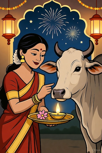 या दिवशी घरातील स्त्रिया आपल्या कुटुंबाच्या, मुलांच्या कल्याणासाठी गायीची पूजा करतात. तिला नैवेद्य खाऊ घालतात.
