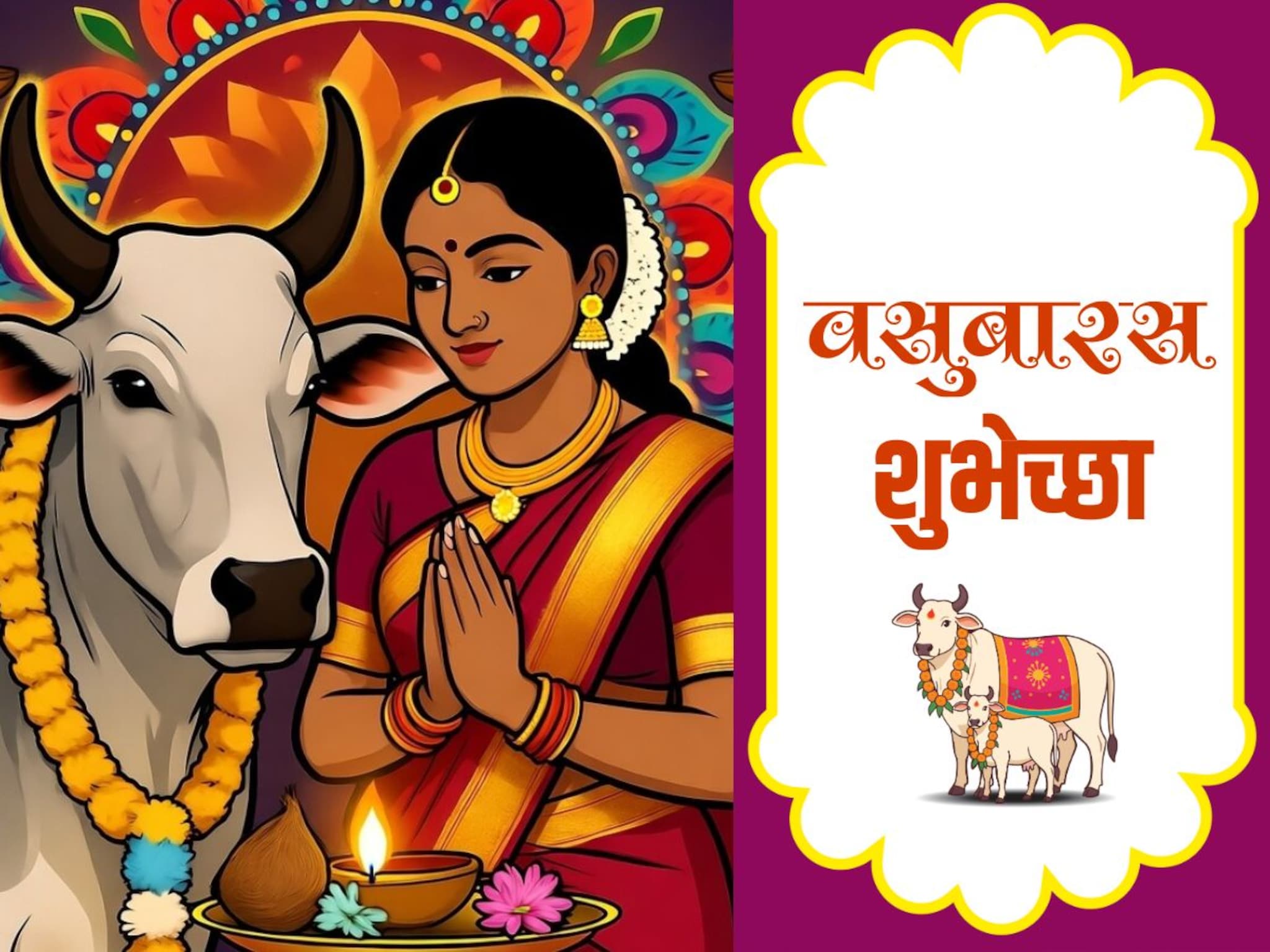 Vasubaras Photo : वसुबारसला Whatsapp DP, Status, Instagram Story वर ठेवण्यासाठी गायीचे सुंदर फोटो