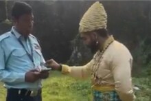 शिवरायांच्या वेशभुषेतील व्यक्तीचा किल्ल्यावर अपमान, सुरक्षा रक्षकाची मुजोरी