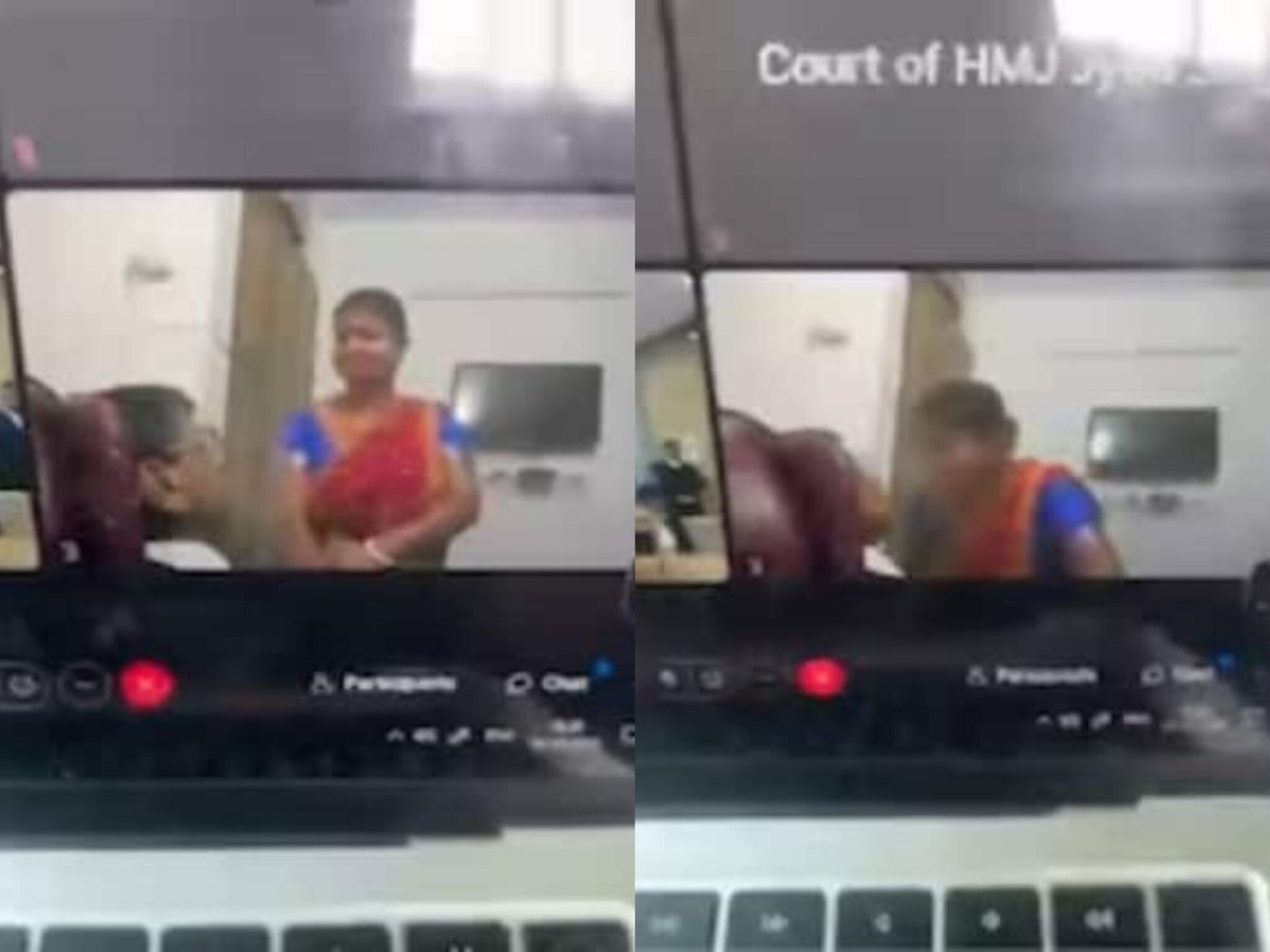 वकील झाला आऊट ऑफ कंट्रोल, हायकोर्टाच्या सुनावणीवेळी Live रोमान्स, कॅमेरासमोर महिलेला केलं Kiss!